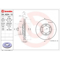 stabdžių diskas (1vnt) PRIME LINE
                                BREMBO                                                09.