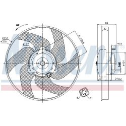 ventiliatorius, radiatoriaus
                                NISSENS                                                85666, NI