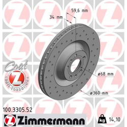 stabdžių diskas (1vnt) SPORT Z
                                ZIMMERMANN                                100.3305.52, Nenur