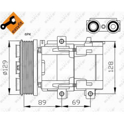 Kompresorius, oro kondicionierius EASY FIT
                                NRF                                               