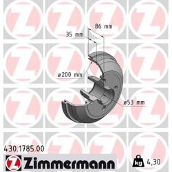 stabdžių būgnas
                                ZIMMERMANN                                                430.1785.00, Nen