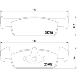 stabdžių trinkelių rinkinys, diskinis stabdys PRIME LINE
                                BREMBO                           