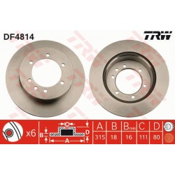 stabdžių diskas (1vnt)
TRW DF4814, TRW, DF48