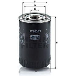 alyvos filtras
                                MANN-FILTER                                W940/29, MANN-FILTER, W94029, auto 