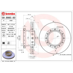 stabdžių diskas (1vnt) PRIME LINE
                                BREMBO                                                09.