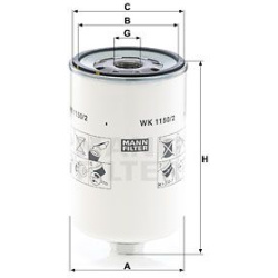 kuro filtras
                                MANN-FILTER                                                WK1150/2, MANN-FILTER