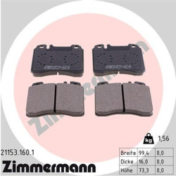 stabdžių trinkelių rinkinys, diskinis stabdys
                                ZIMMERMANN                                21