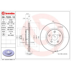 stabdžių diskas (1vnt) PRIME LINE
                                BREMBO                                                09.
