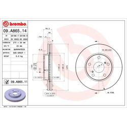 stabdžių diskas (1vnt) PRIME LINE
BREMBO 09.