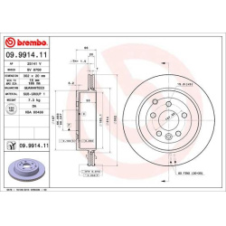 Stabdžių diskas PRIME LINE - UV Coated
                                BREMBO                                              