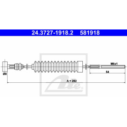 trosas, stovėjimo stabdys
                                ATE                                                24.3727-1918.2,