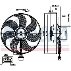 ventiliatorius, radiatoriaus
                                NISSENS                                                85544, NI