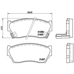 stabdžių trinkelių rinkinys, diskinis stabdys PRIME LINE
                                BREMBO                           