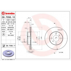 stabdžių diskas (1vnt) PRIME LINE
                                BREMBO                                                09.