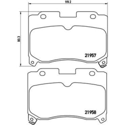 Stabdžių trinkelių rinkinys, diskinis stabdys PRIME LINE
BREMBO