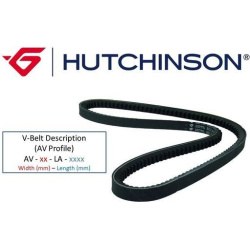 V formos diržas
                                HUTCHINSON                                AV 13 LA 950, HUTCHINSON, AV 13 LA