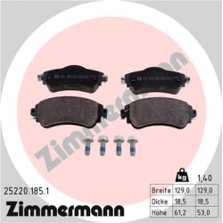 stabdžių trinkelių rinkinys, diskinis stabdys
                                ZIMMERMANN                                  