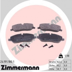 stabdžių trinkelių rinkinys, diskinis stabdys
                                ZIMMERMANN                                24