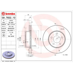 stabdžių diskas (1vnt) PRIME LINE
BREMBO 09.