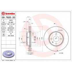 stabdžių diskas (1vnt) PRIME LINE
                                BREMBO                                                09.