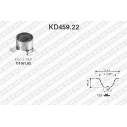 paskirstymo diržo komplektas
                                SNR                                                KD459.22, SN