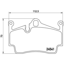 stabdžių trinkelių rinkinys, diskinis stabdys PRIME LINE
                                BREMBO                           