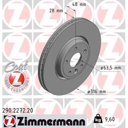 Stabdžių diskas COAT Z
ZIMMERMANN 290.2272.2