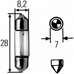 Lemputė STANDARD
                                HELLA                                                8GM 002 094-121, Nenur