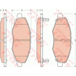 stabdžių trinkelių rinkinys, diskinis stabdys
                                TRW                                         