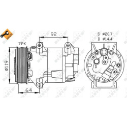 Kompresorius, oro kondicionierius EASY FIT
                                NRF                                               