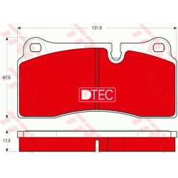 stabdžių trinkelių rinkinys, diskinis stabdys DTEC COTEC
                                TRW                              