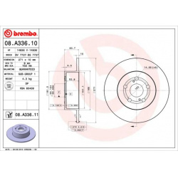 stabdžių diskas (1vnt) PRIME LINE
                                BREMBO                                                08.