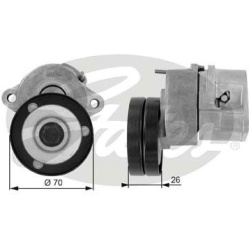 diržo įtempiklis, V formos rumbuotas diržas DriveAlign™
                                GATES                           