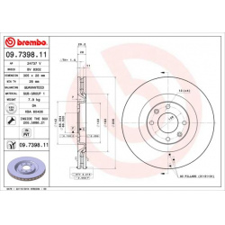 stabdžių diskas (1vnt) PRIME LINE - UV Coated
                                BREMBO                                       