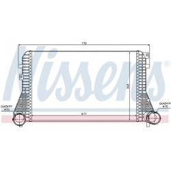 tarpinis suslėgto oro aušintuvas, kompresorius ** FIRST FIT **
                                NISSENS                     