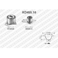 paskirstymo diržo komplektas
                                SNR                                                KD455.16, SN