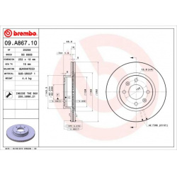 stabdžių diskas (1vnt) PRIME LINE
                                BREMBO                                                09.