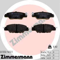 stabdžių trinkelių rinkinys, diskinis stabdys
                                ZIMMERMANN                                22