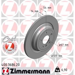 stabdžių diskas (1vnt) COAT Z
                                ZIMMERMANN                                400.3686.20, Nenuro