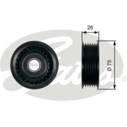 kreipiantysis skriemulys, V formos rumbuotas diržas DriveAlign™
                                GATES                     