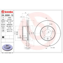 stabdžių diskas (1vnt) PRIME LINE
                                BREMBO                                                09.