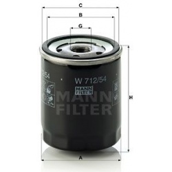 alyvos filtras
                                MANN-FILTER                                                W712/54, MANN-FILTE