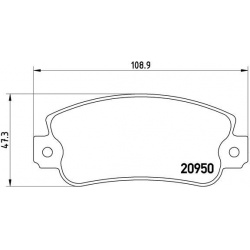 stabdžių trinkelių rinkinys, diskinis stabdys PRIME LINE
                                BREMBO                           