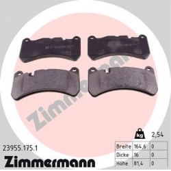stabdžių trinkelių rinkinys, diskinis stabdys
                                ZIMMERMANN                                23