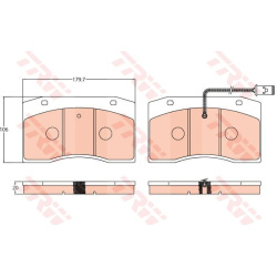 stabdžių trinkelių rinkinys, diskinis stabdys
TRW