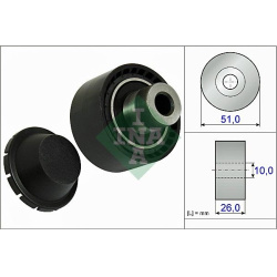 kreipiantysis skriemulys, V formos rumbuotas diržas
                                INA                                     