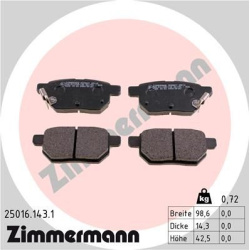 stabdžių trinkelių rinkinys, diskinis stabdys
                                ZIMMERMANN                                25