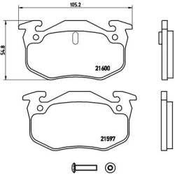 stabdžių trinkelių rinkinys, diskinis stabdys PRIME LINE
                                BREMBO                           