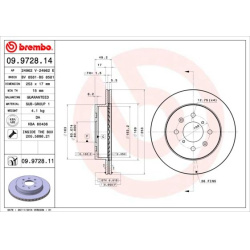 stabdžių diskas (1vnt) PRIME LINE - UV Coated
                                BREMBO                                       