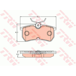 stabdžių trinkelių rinkinys, diskinis stabdys
                                TRW                                         